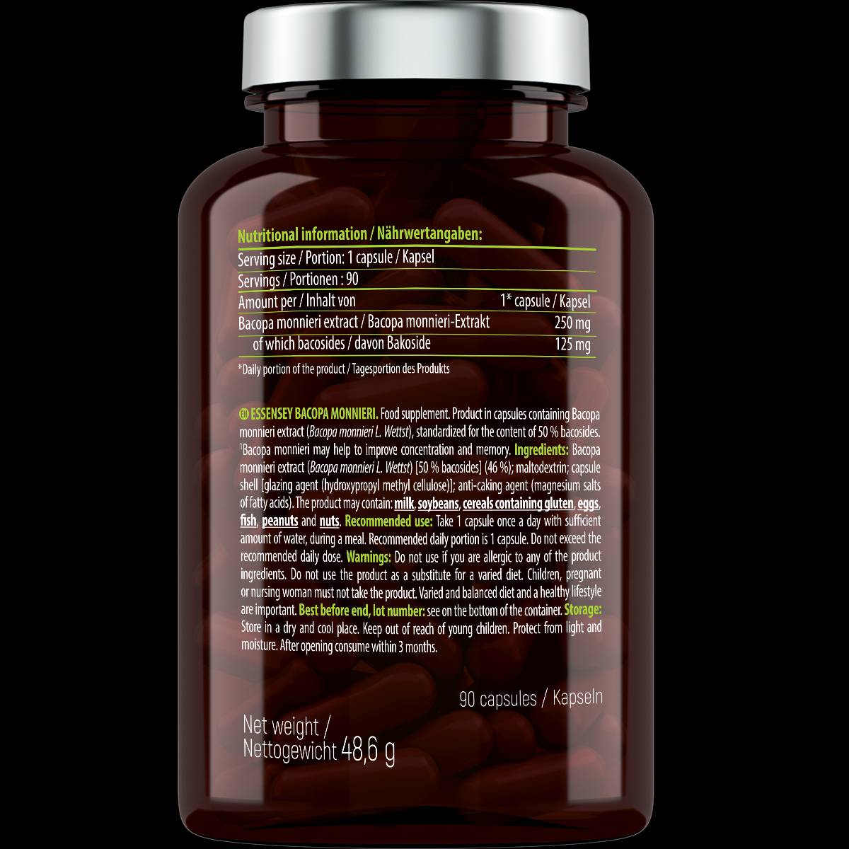 Bacopa Monnieri 250 mg - 90 kapsula