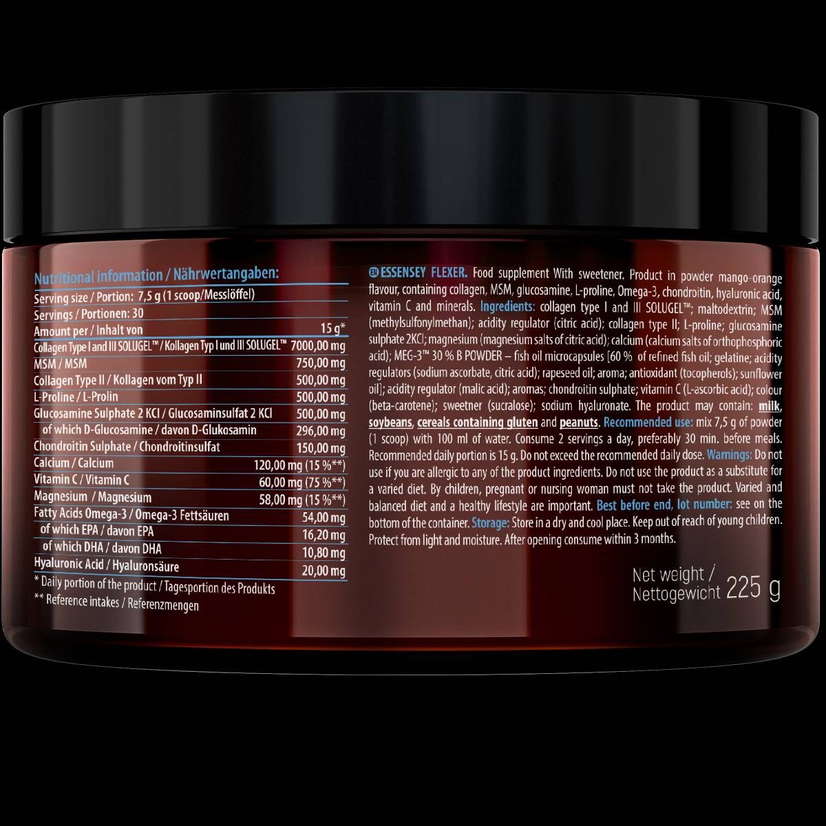 Flexer | sa 7500 mg kolagena tipa I, II i III - 225 grama