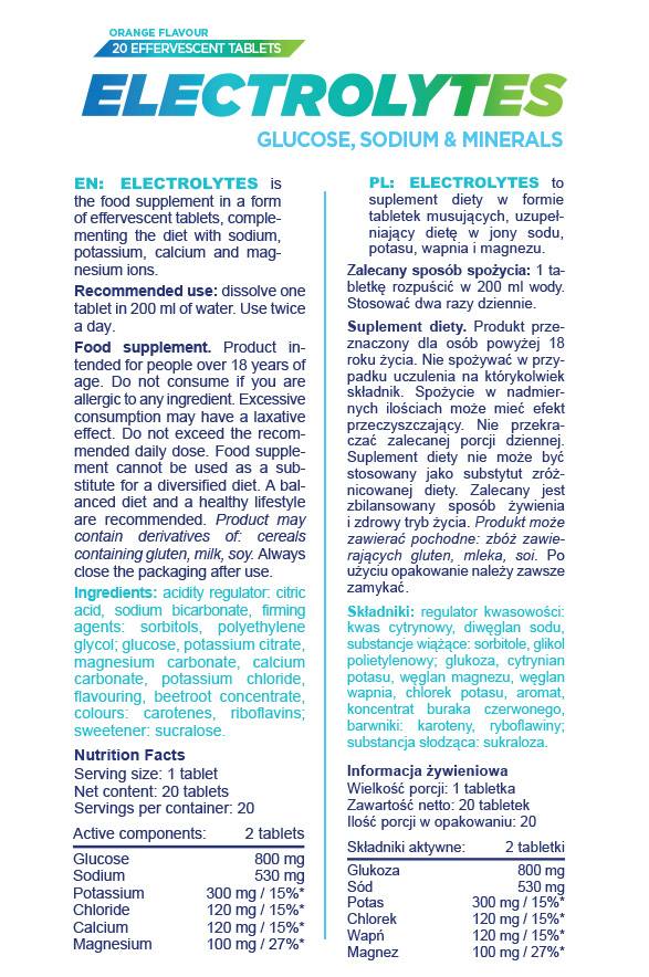 Electrolytes Effervescent - 20 topljivih tableta