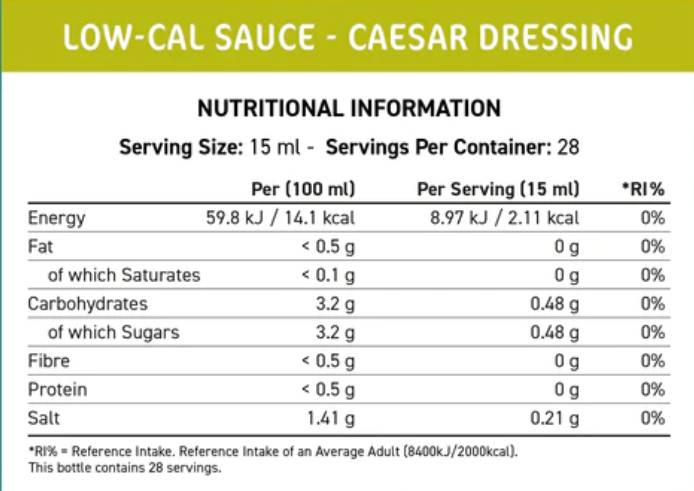 Fit Cuisine Low-Cal umak | Cezar preljev - 425 ml
