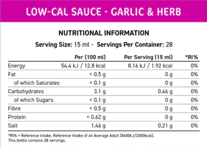 Fit Cuisine niskokalorični umak | češnjak & Biljka - 425 ml