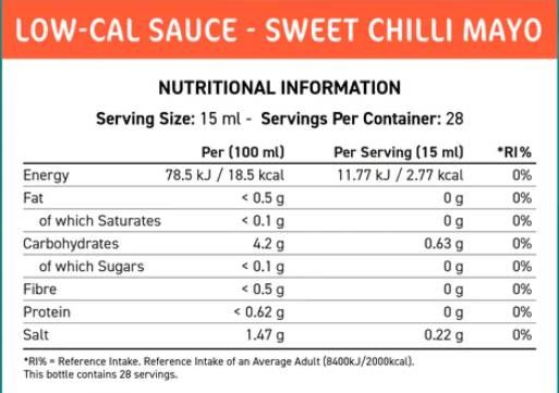 Fit Cuisine Low-Cal umak | Sweet Chilli Mayo - 425 ml
