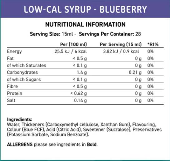 Fit Cuisine Low-Cal sirup | Borovnica - 425 ml