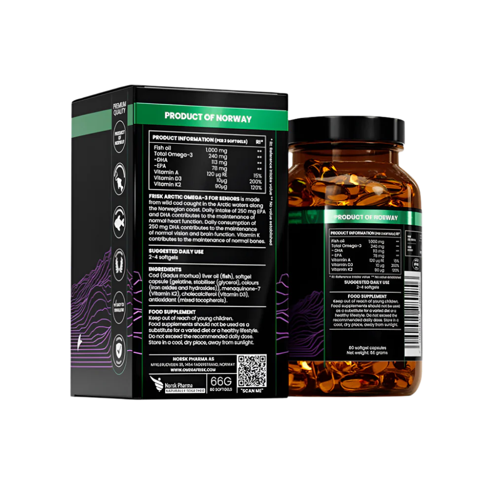 Arktički 50+-Omega-3-100% divlji arktički bakalar-80 kapsula