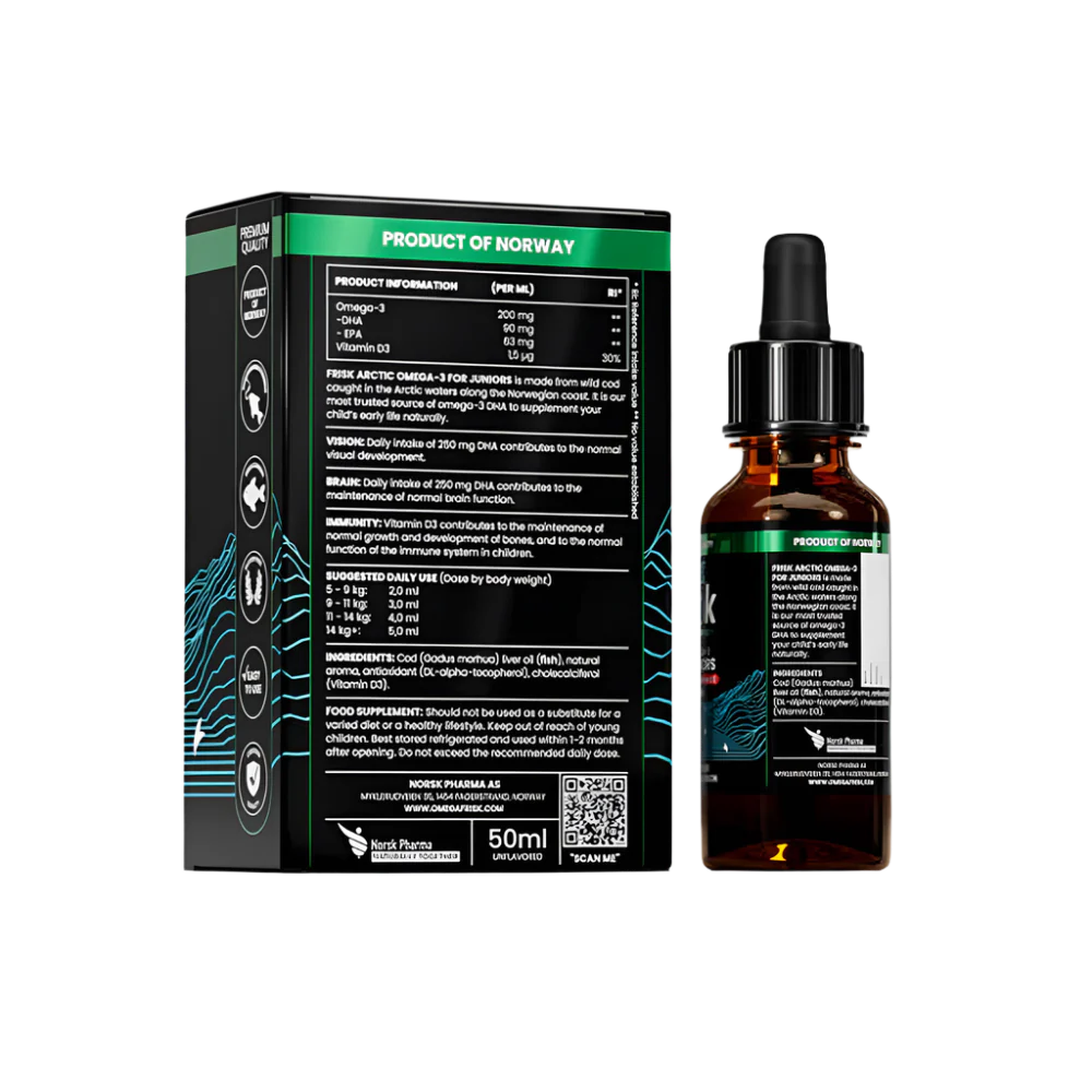 Arktička djeca-Omega-3 za djecu-divlje ribe iz Norveške / limunovog okusa-50 ml