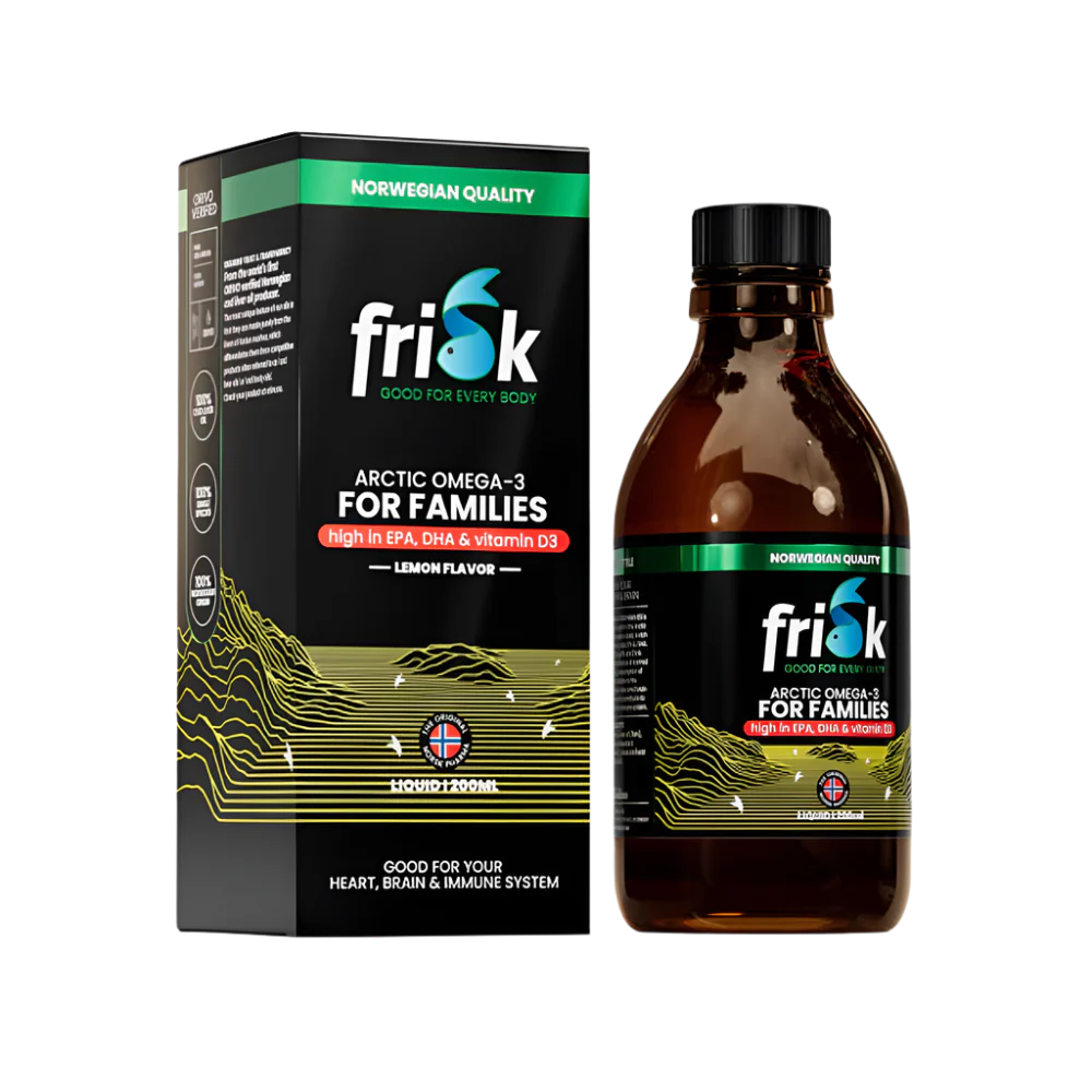 Arktička tekućina-Tekuća omega-3-okus limuna / 100% divlji bakalar iz Norveške-200 ml