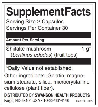 Shiitake gljiva punog spektra 500 mg - 60 kapsula