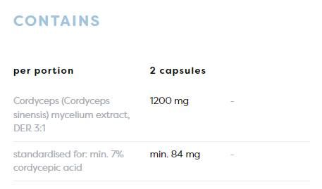 Cordyceps 1200 mg - 60 kapsula