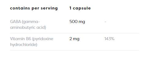 GABA 500 mg + vitamin B6 - 120 kapsula