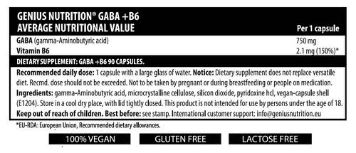GABA 750 mg + B6 - 90 kapsula
