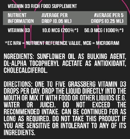 GRASSBERG Vitamin D3 kapi 400 IU 50 ml