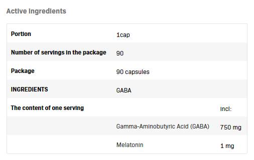 Gaba 750 mg | s melatoninom 1 mg - 90 kapsula