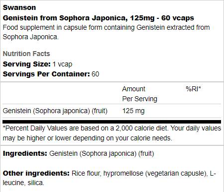 Genistein iz Sophora Japonica 125 mg 60 kapsula