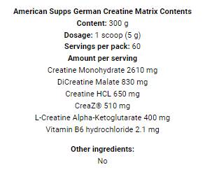 Njemački Creatine Matrix | s CreaZ® - 300 grama