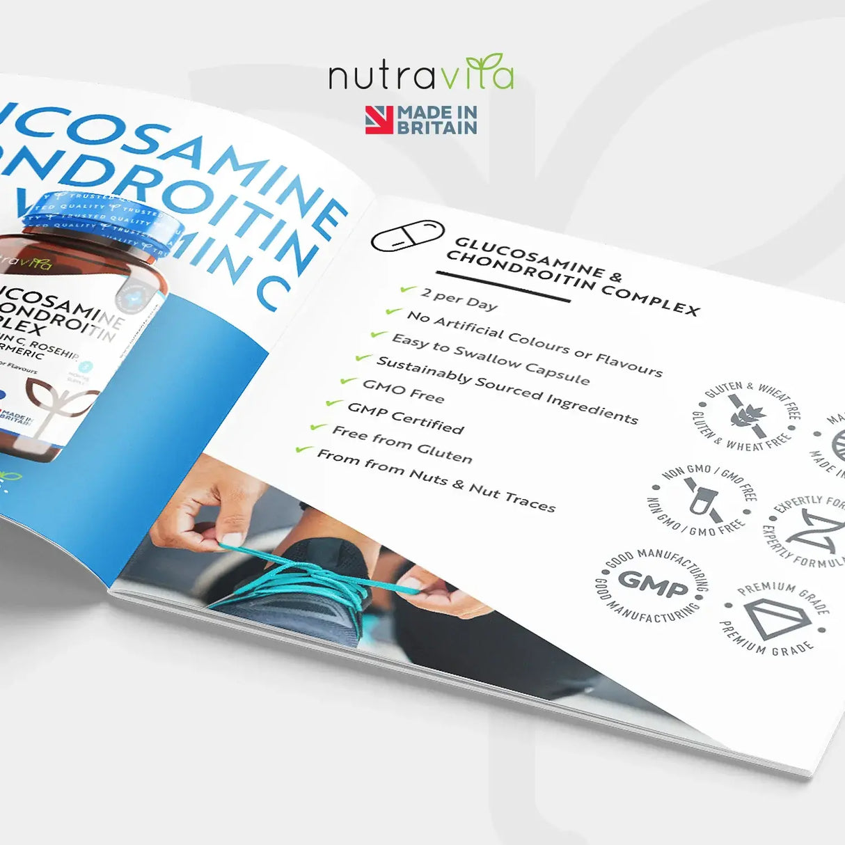 Glukozamin hondroitin /180 kapsula, 90 dana/ s kurkumom, đumbirom & Vitamin C <tc>Nutravita</tc>
