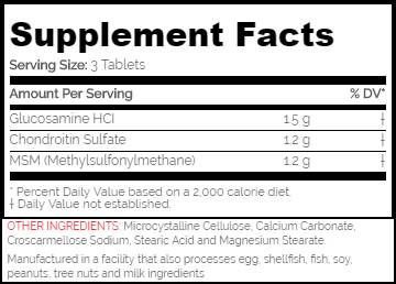 Glukozamin kondroitin s MSM - 180 tableta
