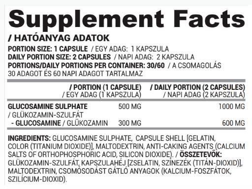 Glukozamin sulfat 500 mg - 60 kapsula