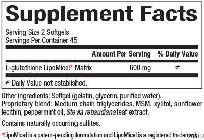 Glutation LipoMicel Matrix 300 mg - 90 gel kapsula