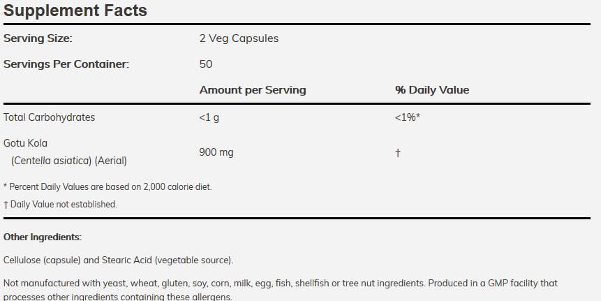 Gotu Kola 450 mg - 100 kapsula
