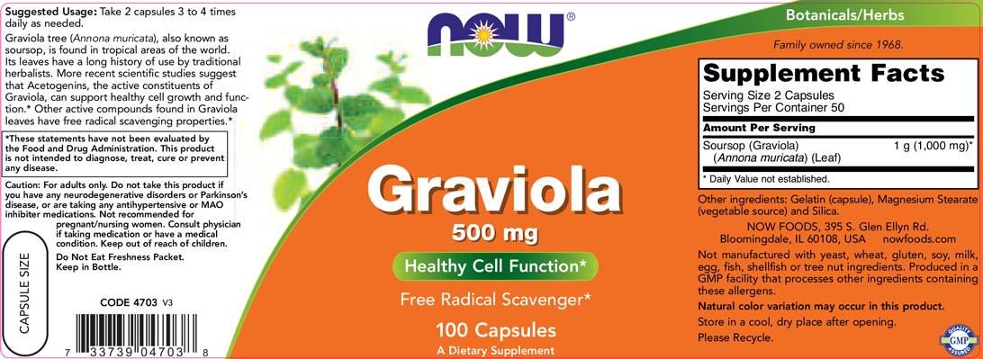 Graviola 500 mg - 100 kapsula