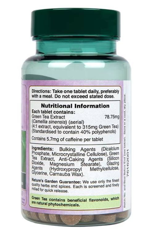 Ekstrakt zelenog čaja 315 mg | Nature's Garden - 200 tableta