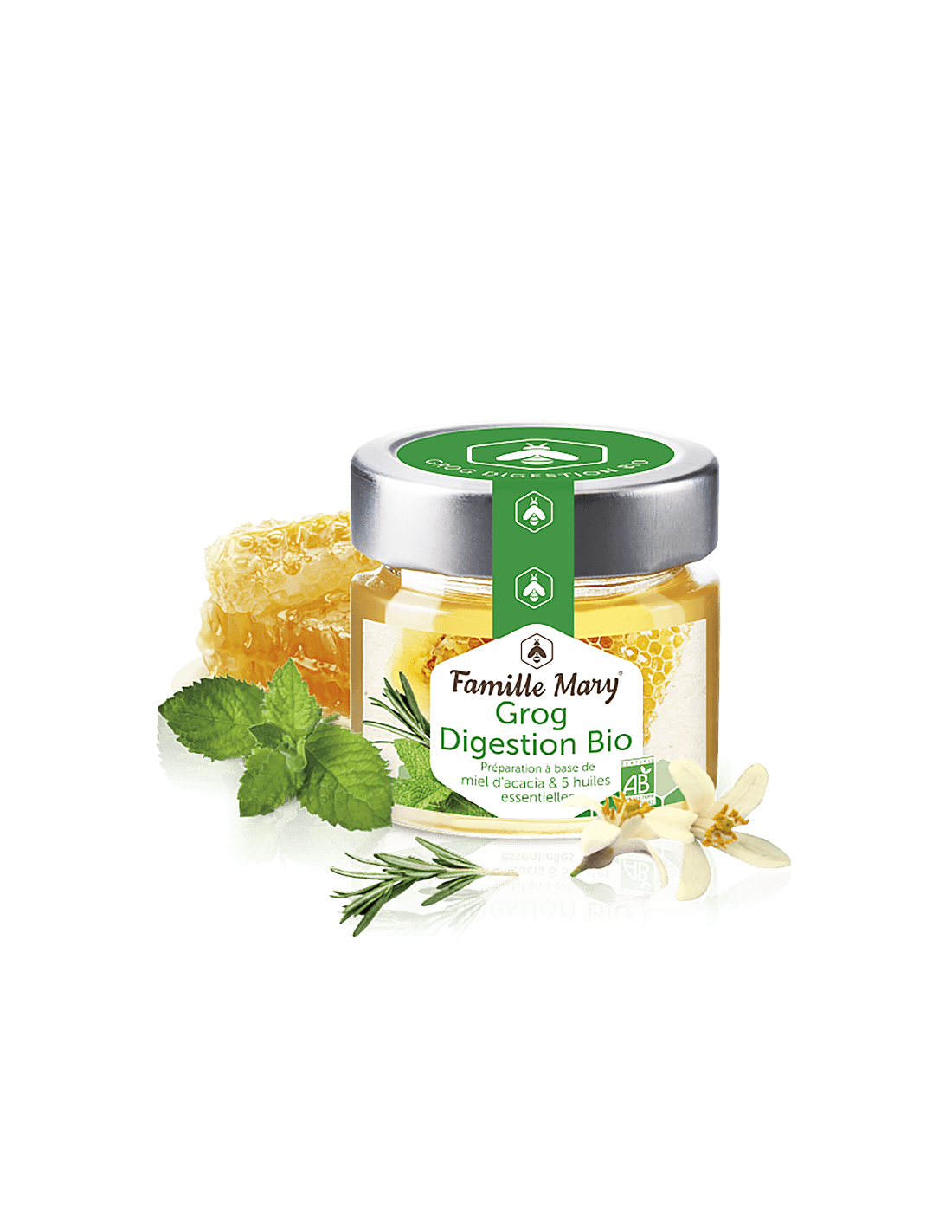 Grog Digestion Bio/Grog za dobru probavu (s bagremovim medom i eteričnim uljima), 100 g Famille Mary