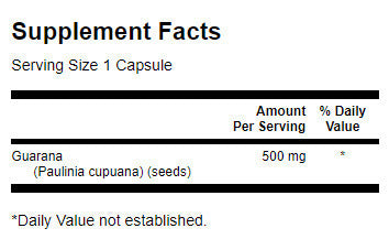 Guarana 500 mg - 100 kapsula