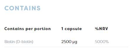 Biotin 2500 mcg - 120 kapsula