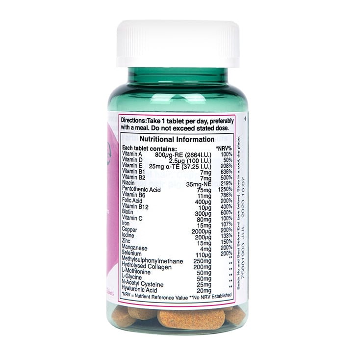 Vitamini za kosu s kolagenom (Hair Vitamini) 60 tableta HOLLAND & BARRETT