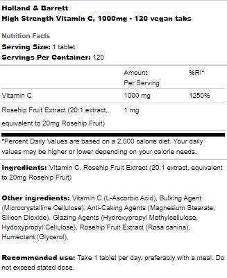 Vitamin C velike snage 1000 mg - 120 tableta