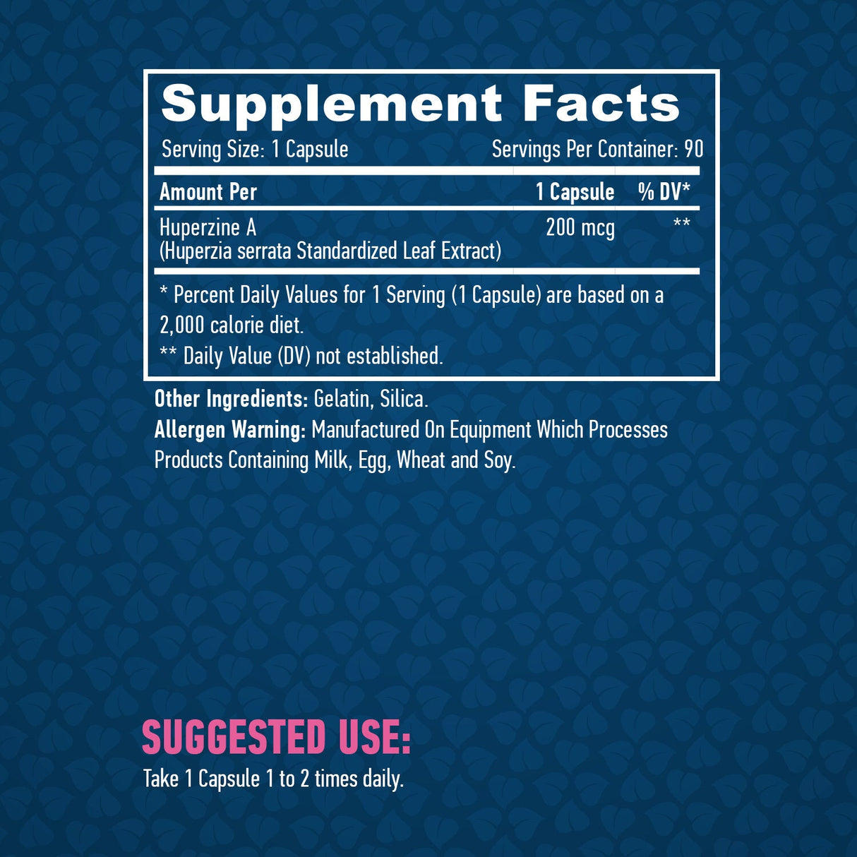 Huperzine A 98% ekstrakt 200mcg/90 kap