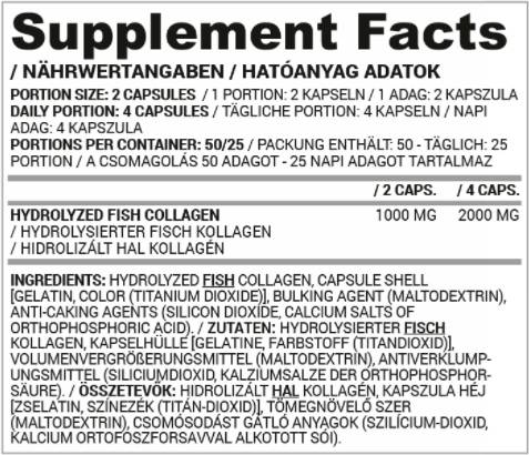Hidrolizirani riblji kolagen 500 mg | Posvećeno ženama - 100 kapsula