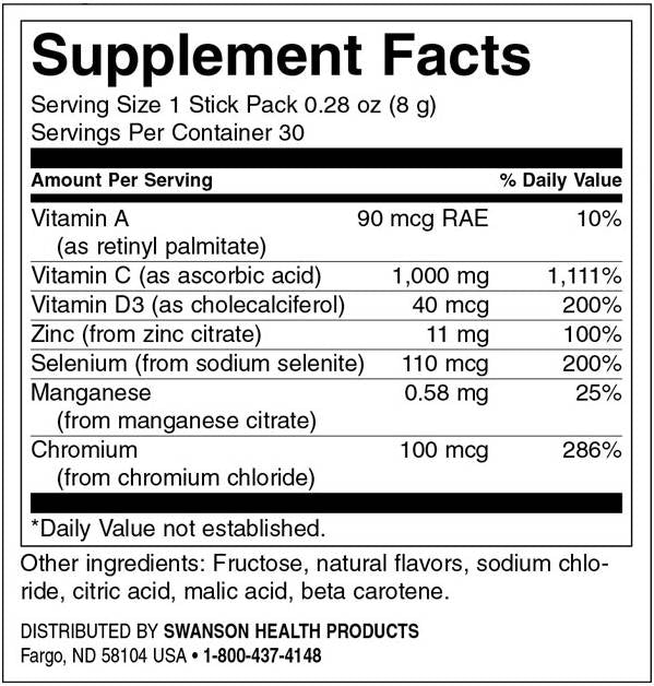 Pomoć za imunitet s C plus vitaminom D i cinkom | Okus citrusa 30 pakiranja
