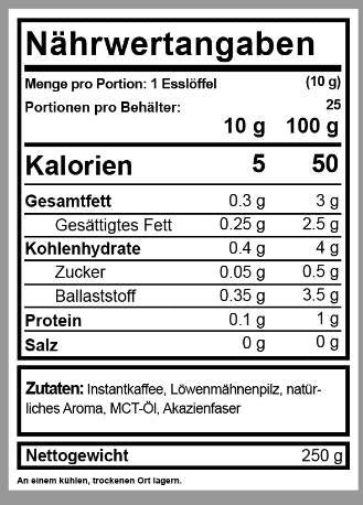 Instant kava - Brain Fuel - 250 grama