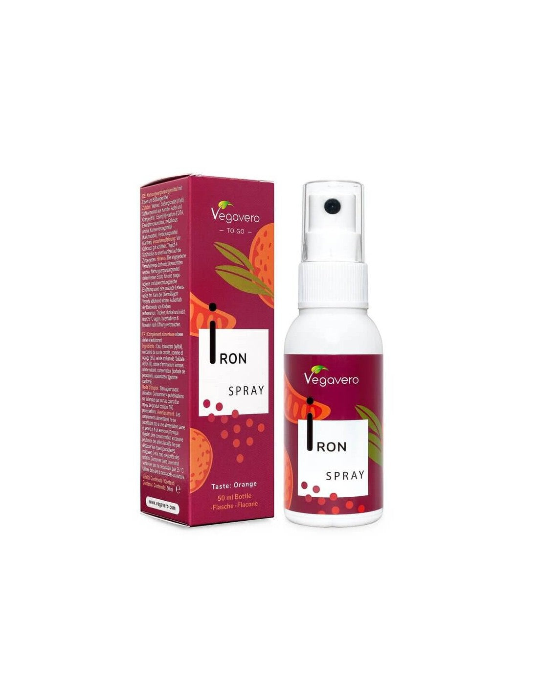 Sprej za željezo/ Oralni sprej, 50 ml, 100% veganski <tc>Vegavero</tc>