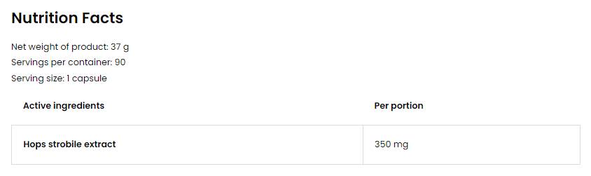 Hmelj strobile 350 mg | Vege 90 kapsula