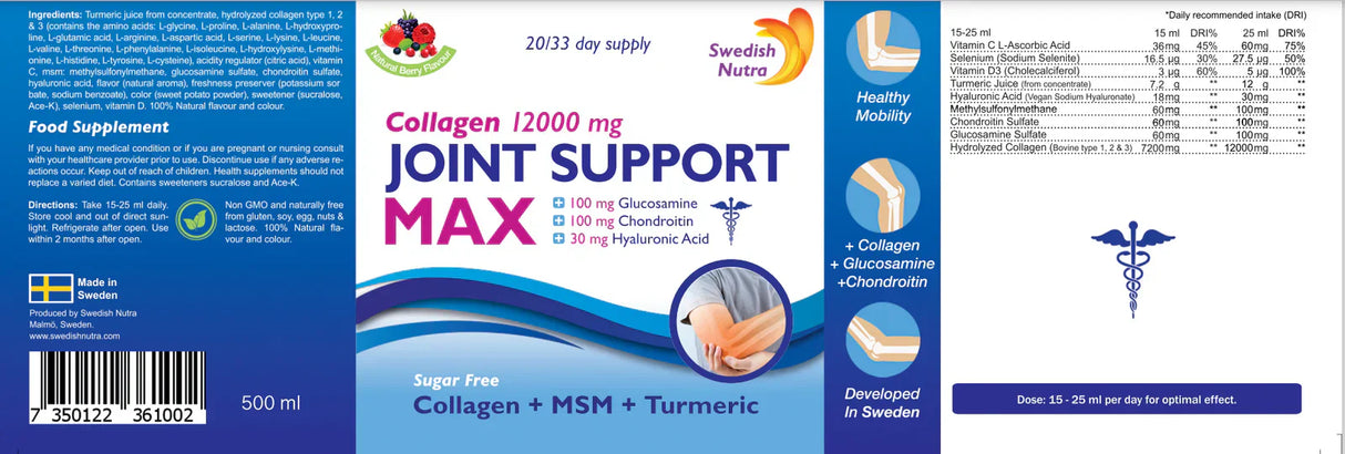 Tekući kolagen za zglobove Joint Support MAX 12000 MG - 500 ml