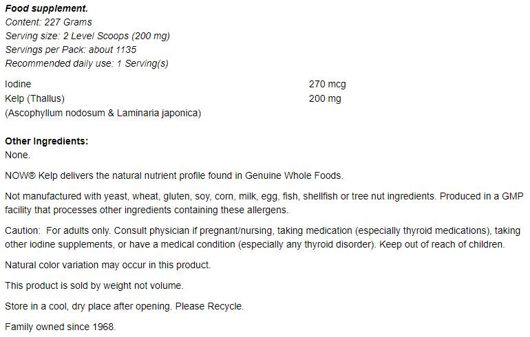 Kelp 100% Pure Powder - 227 grama