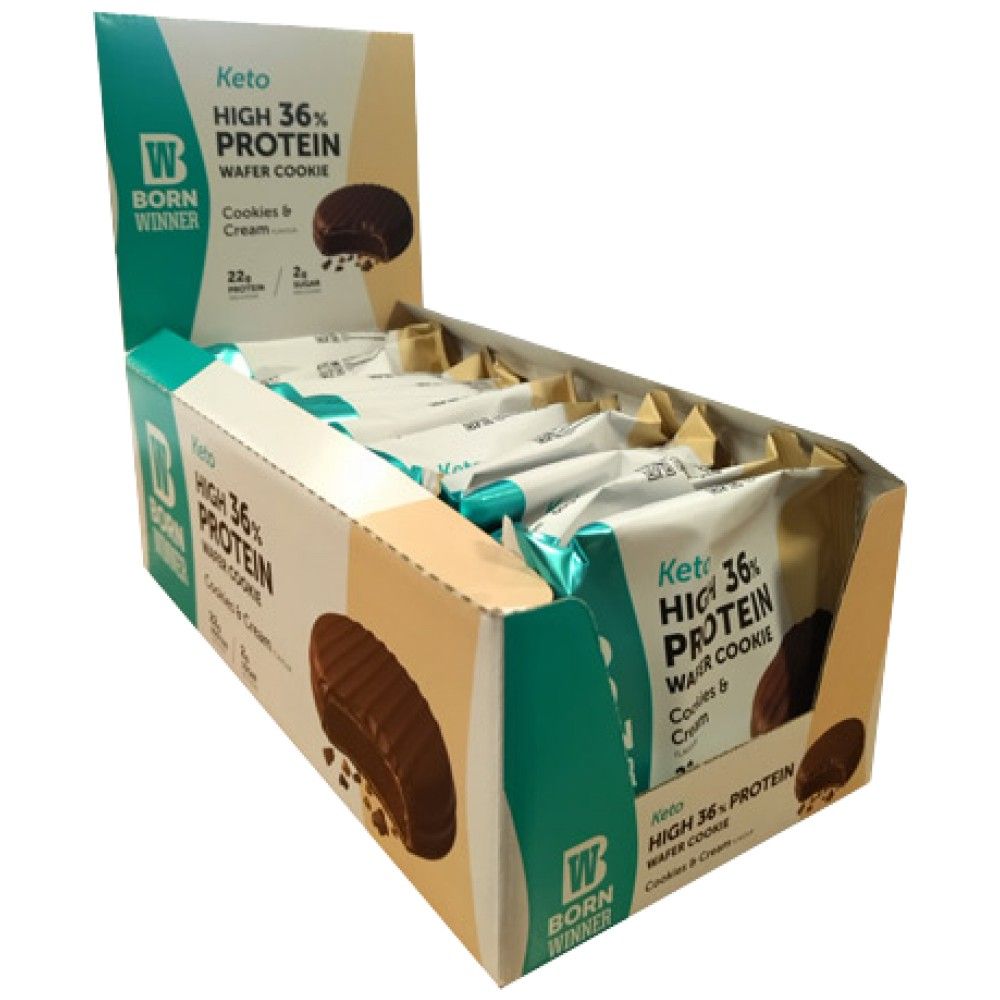 Keto 36% High Protein Wafer Cookie - 12 x 60 grama