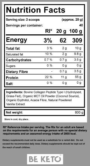 Keto kolagen + MCT prah - 800 grama