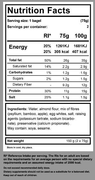 Keto pecivo bez glutena - 150 grama