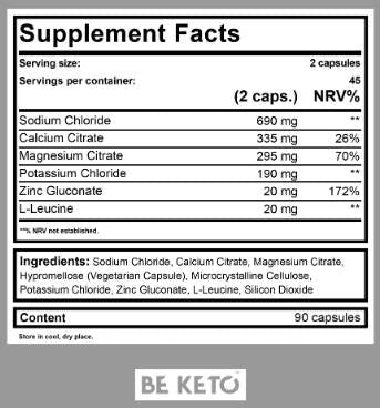 Ketoliti kapsule | Keto Electrolyte Formula - 90 kapsula