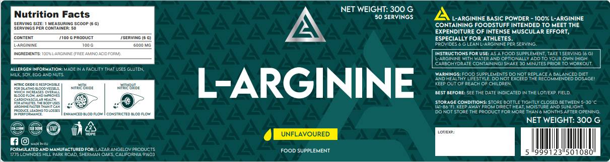 L-arginin u prahu - 300 grama