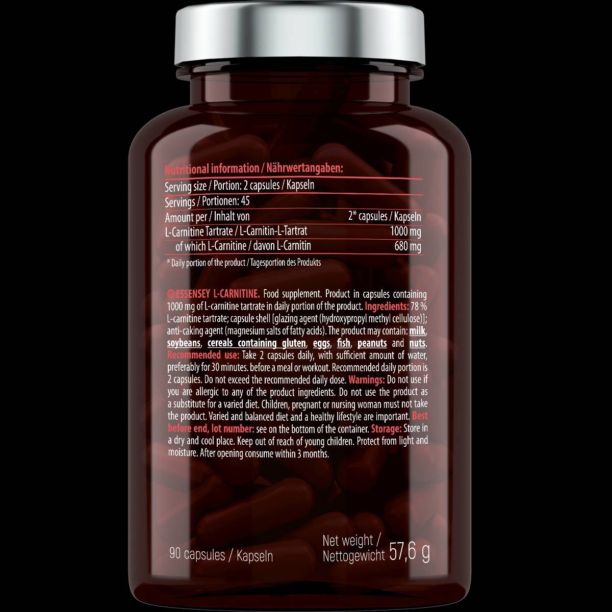 L-karnitin 500 mg - 90 kapsula