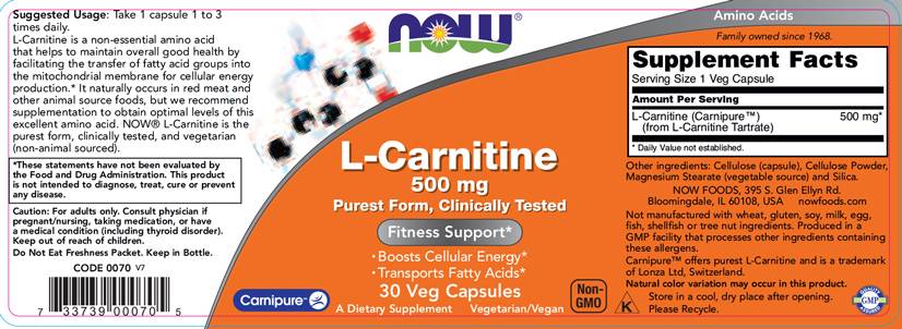 L-karnitin 500 mg | Carnipure® - 30 kapsula