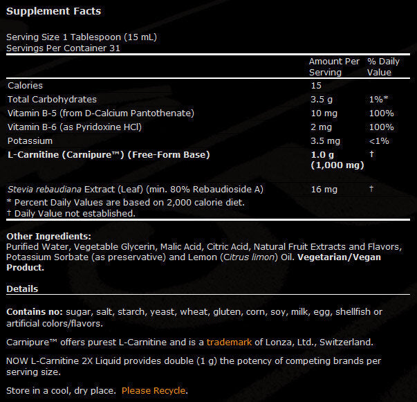 L-karnitin tekućina 1000 mg - 473 ml