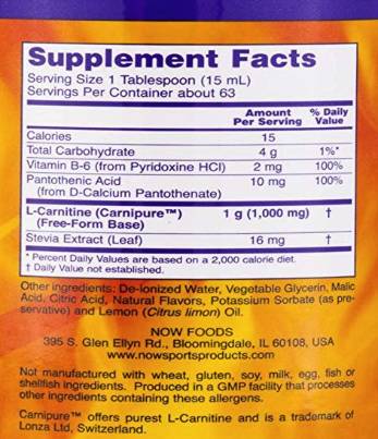 L-karnitin tekućina 1000 mg - 946 ml