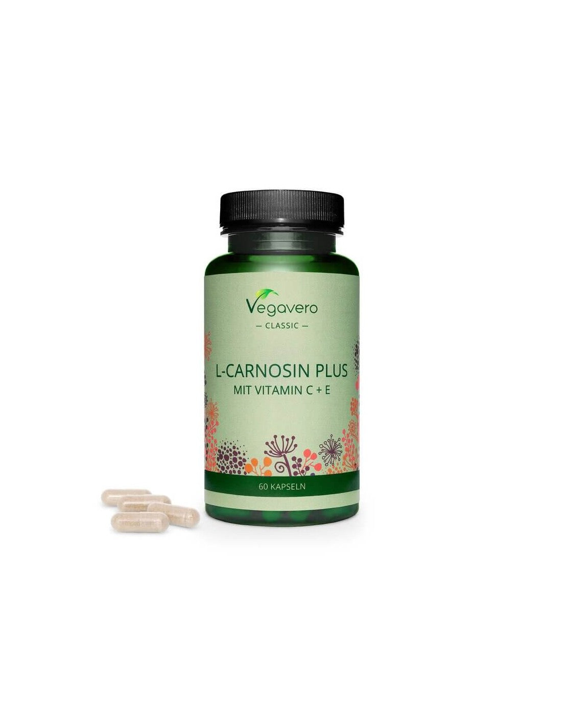 L-Carnosin plus mit Vitamin C+E/ L-Carnosin Plus Vitamin C+E 60 kapsula, 100% veganski <tc>Vegavero</tc>