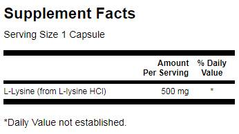 L-lizin 500 mg - 100 kapsula