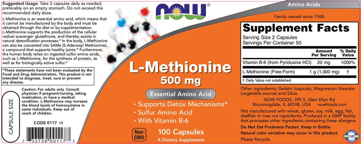 L-metionin - 100 kapsula